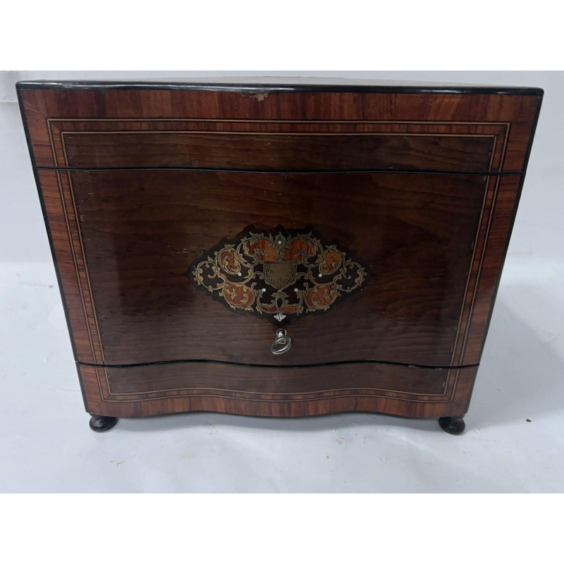 Complete Boulle liquor cabinet, Napoleon III marquetry box, 19th century