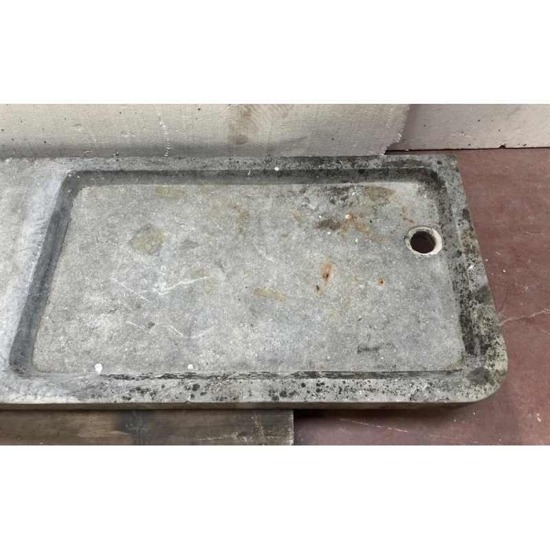 Large bluestone sink and drainer, 19th century