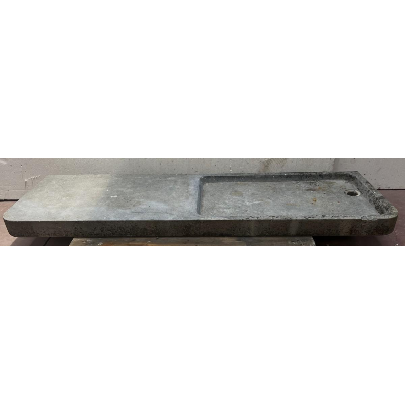 Large bluestone sink and drainer, 19th century