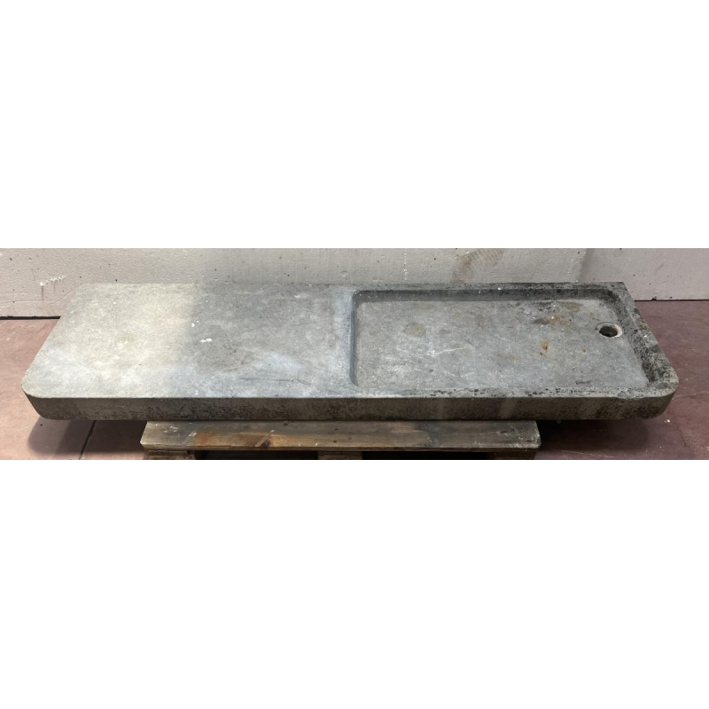 Large bluestone sink and drainer, 19th century