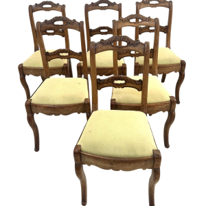 Set of six Louis Philippe style cherrywood chairs, 19th century