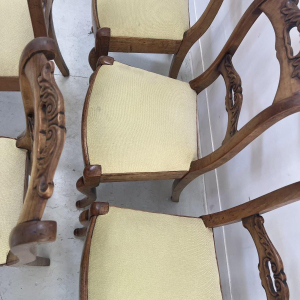 Set of six Louis Philippe style cherrywood chairs, 19th century