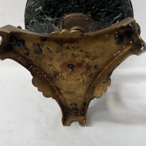 Bronze and sea-green marble trinket tray, 19th century