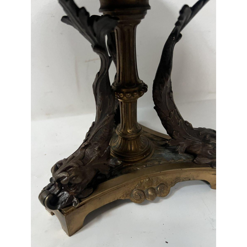 Bronze and sea-green marble trinket tray, 19th century