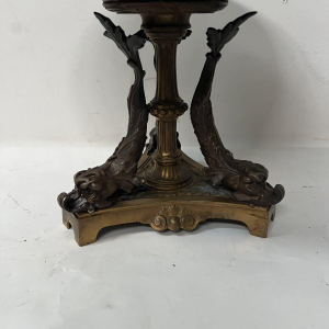 Vide poche en bronze et marbre vert de mer, XIX siècle