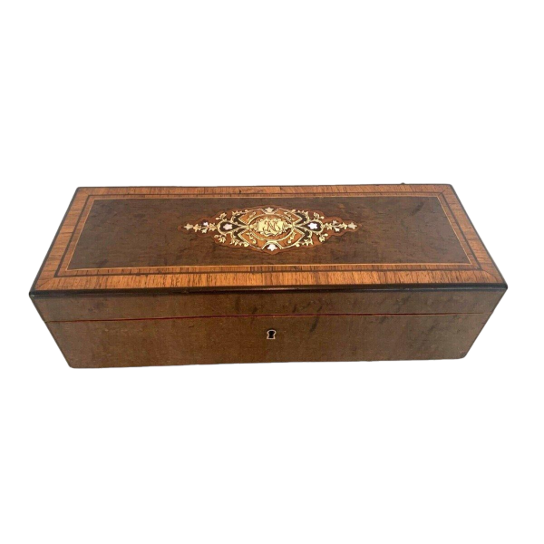 Sieradendoos met Boulle-marqueterie, periode Napoleon III, wortelnotenhout en palissander, 19e eeuw