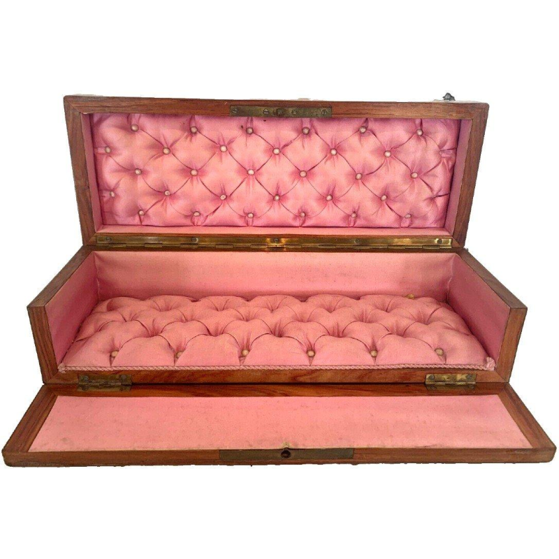 Boulle marquetry jewelry box, Napoleon III period, walnut burl and rosewood, 19th century