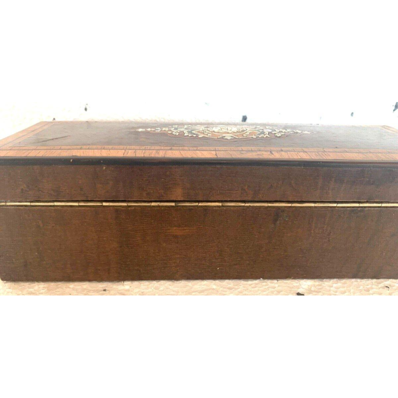 Boulle marquetry jewelry box, Napoleon III period, walnut burl and rosewood, 19th century