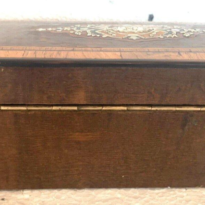 Boulle marquetry jewelry box, Napoleon III period, walnut burl and rosewood, 19th century