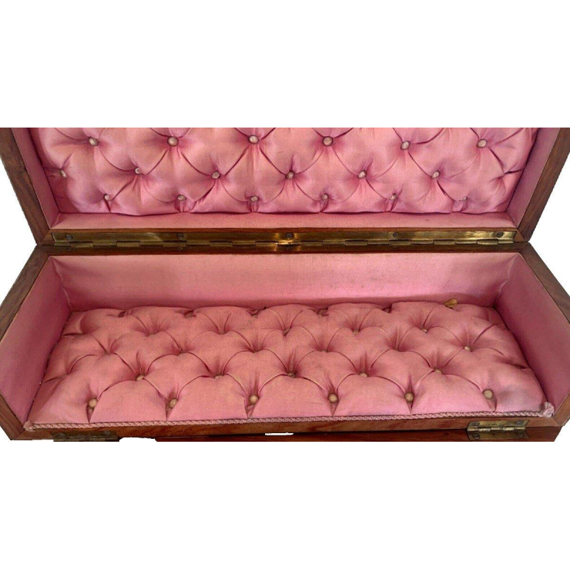 Boulle marquetry jewelry box, Napoleon III period, walnut burl and rosewood, 19th century