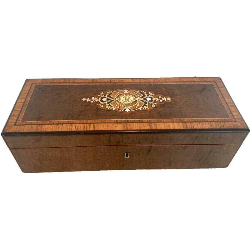 Sieradendoos met Boulle-marqueterie, periode Napoleon III, wortelnotenhout en palissander, 19e eeuw