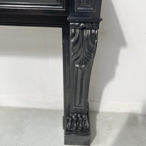 Napoleon III fireplace with claw feet in black marble, 19th century