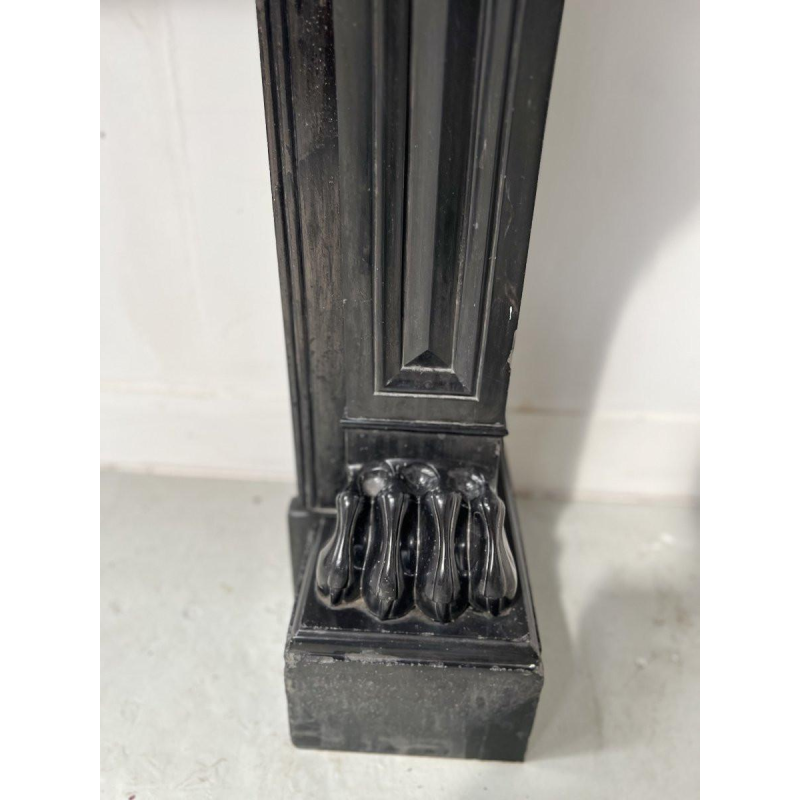 Napoleon III fireplace with claw feet in black marble, 19th century