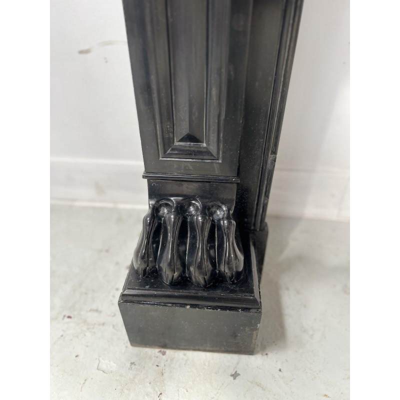 Napoleon III fireplace with claw feet in black marble, 19th century