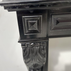 Napoleon III fireplace with claw feet in black marble, 19th century