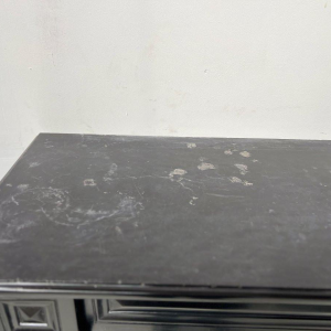 Napoleon III fireplace with claw feet in black marble, 19th century