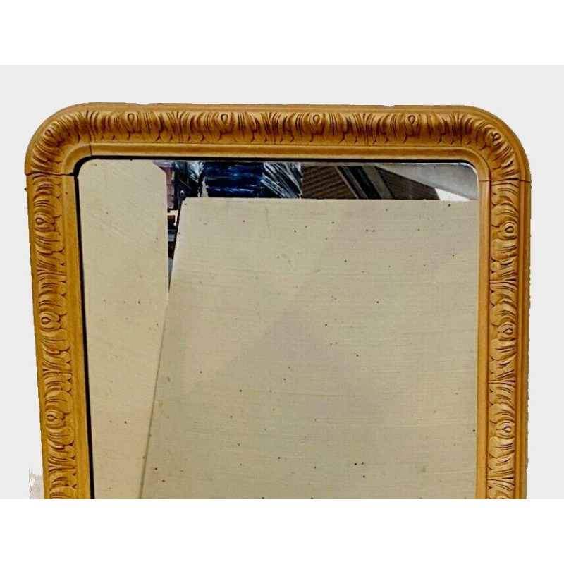 Louis Philippe mirror in wood and patinated stucco, 19th century