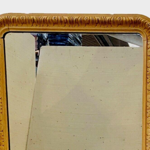 Miroir Louis Philippe en bois et stuc patiné, XIX siècle