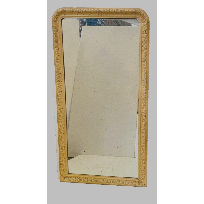 Louis Philippe mirror in wood and patinated stucco, 19th century