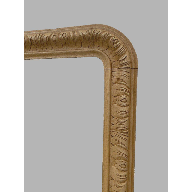 Miroir Louis Philippe en bois et stuc patiné, XIX siècle