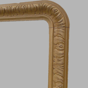 Miroir Louis Philippe en bois et stuc patiné, XIX siècle