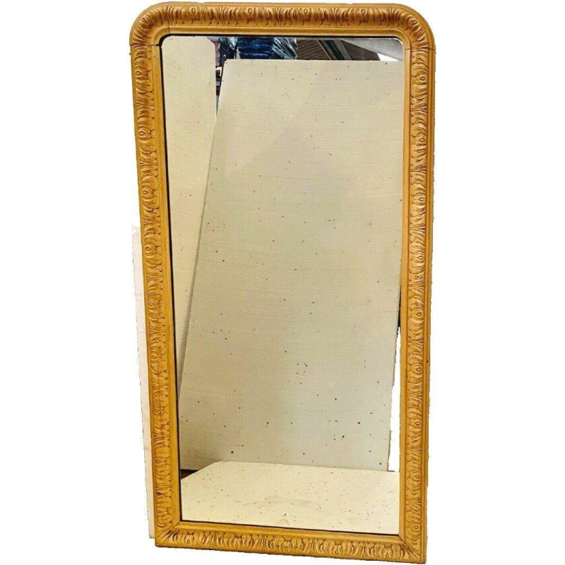 Louis Philippe mirror in wood and patinated stucco, 19th century