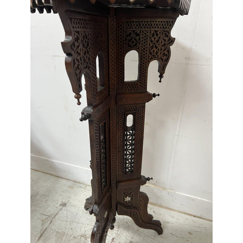 Syrian-style carved wooden living room furniture, 19th century