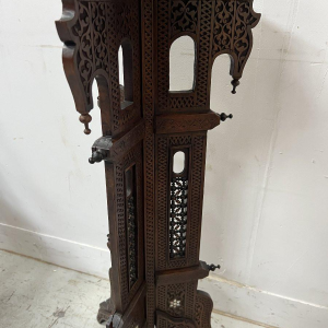 Syrian-style carved wooden living room furniture, 19th century