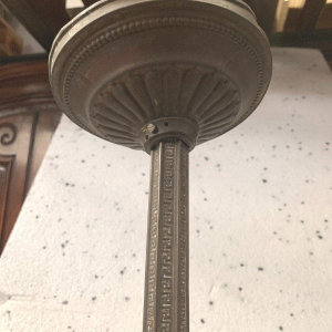 Bronze and patinated brass vestibule lantern, 20th century