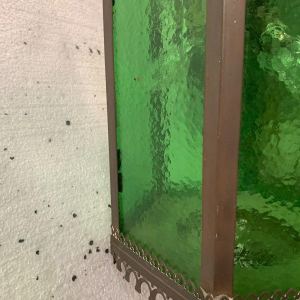 Vestibulelantaarn van brons en gepatineerd messing, 20e eeuw