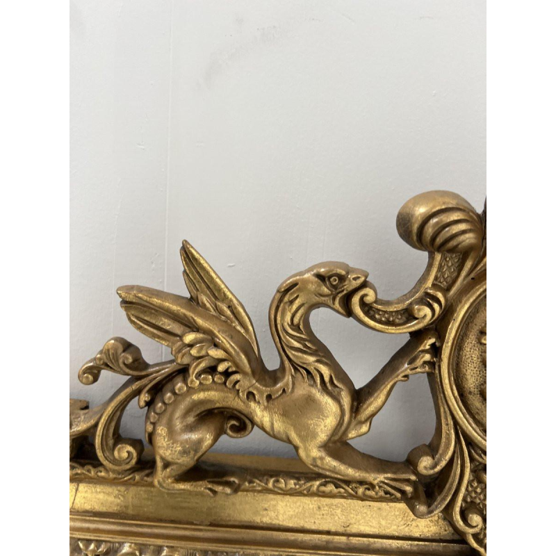 Louis XVI style mirror in wood and gilded stucco, 19th century