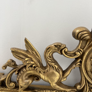 Louis XVI style mirror in wood and gilded stucco, 19th century