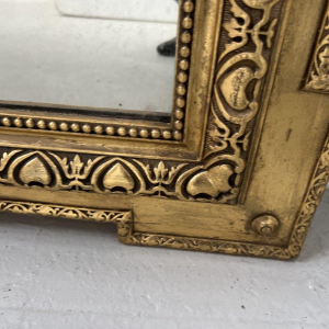 Louis XVI style mirror in wood and gilded stucco, 19th century