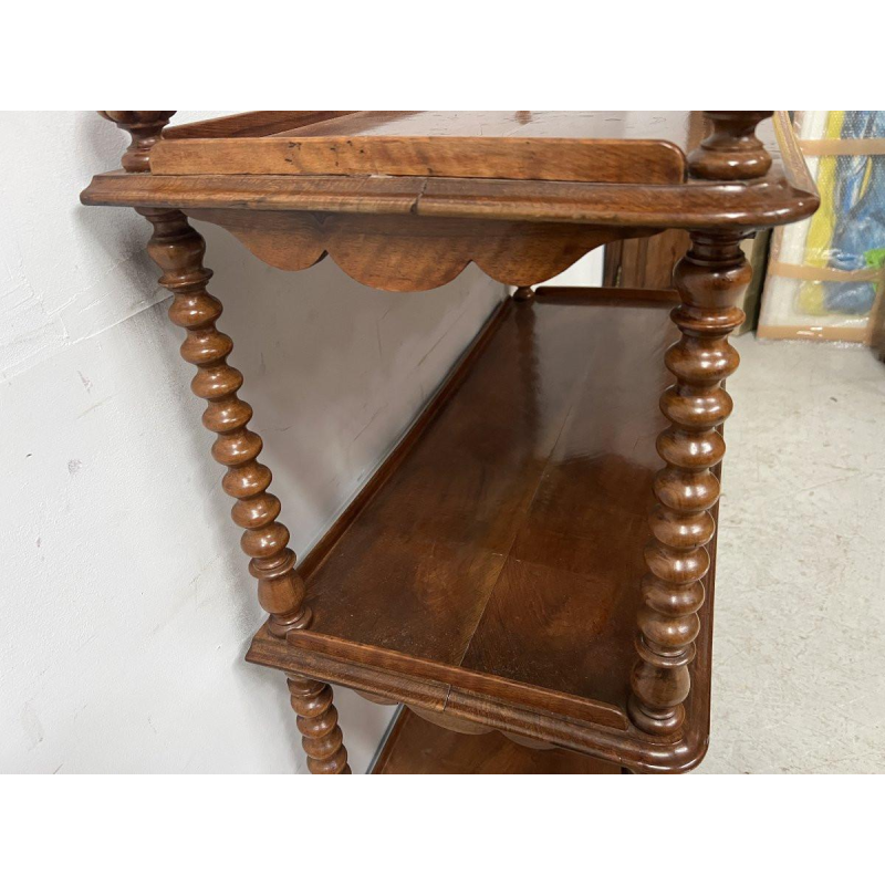 Driedelige consoleplank van mahoniehout en fineer uit de tijd van Napoleon III, 19e eeuw.