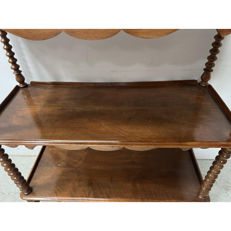 Driedelige consoleplank van mahoniehout en fineer uit de tijd van Napoleon III, 19e eeuw.