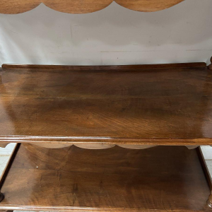Napoleon III three-tiered mahogany and veneer console shelf, 19th century