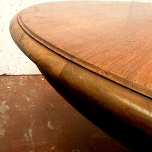 Large Napoleon III extendable table, central base in solid walnut, 19th century