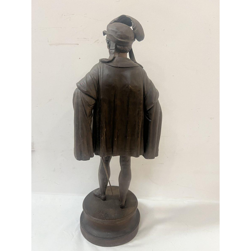 G PILON " jeune homme à l'épée " sculpture en régule patiné, XX siècle