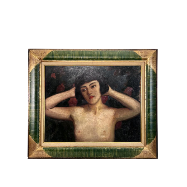 "Buste de femme" Huile sur panneau signée, école début XXe siècle