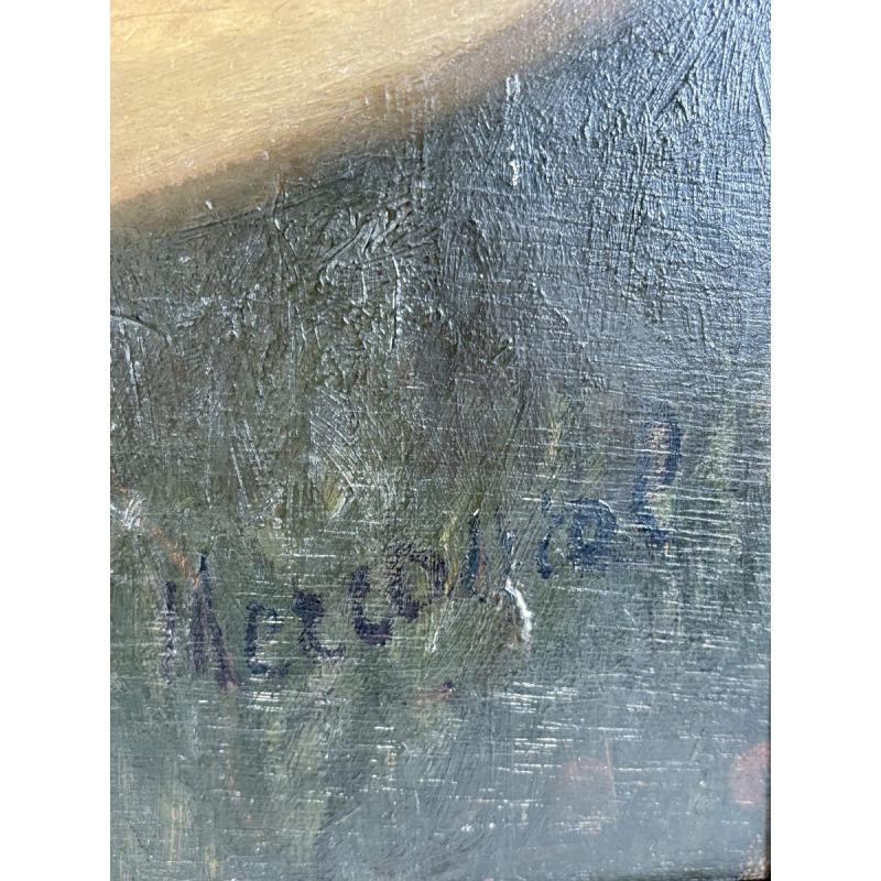 "Buste de femme" Huile sur panneau signée, école début XXe siècle