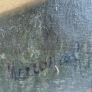 "Buste van een vrouw" Olieverf op paneel, gesigneerd, begin 20e eeuw, school