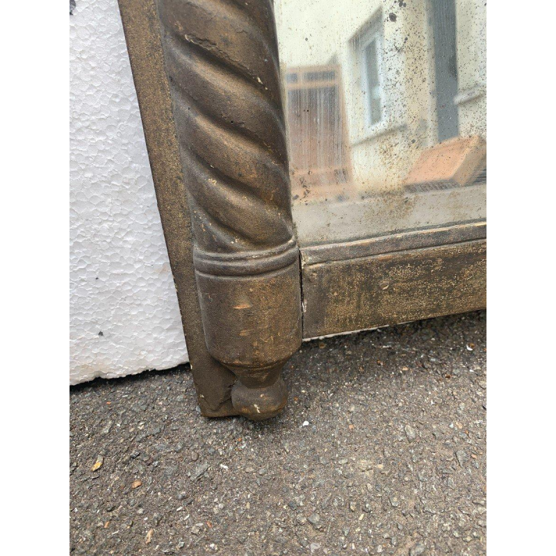 Trumeau en bois et stuc doré peinture sur verre, XIX siècle