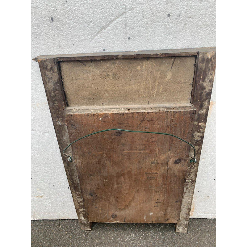 Trumeau en bois et stuc doré peinture sur verre, XIX siècle