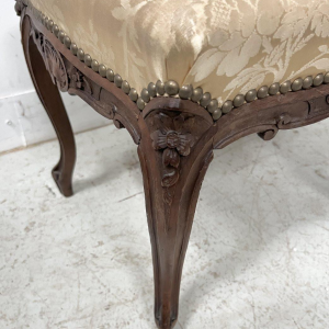 Louis XV style stool in solid walnut, 20th century