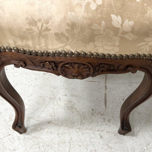 Louis XV style stool in solid walnut, 20th century