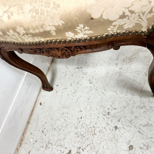 Louis XV style stool in solid walnut, 20th century