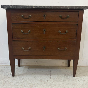 Louis XVI style chest of drawers in solid oak, 19th century