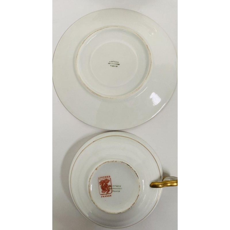 Polychrome porcelain coffee and tea service – 25 pieces, 20th century