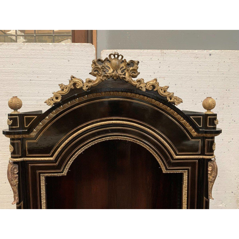 Napoleon III display cabinet in black wood and gilt bronze – 19th century