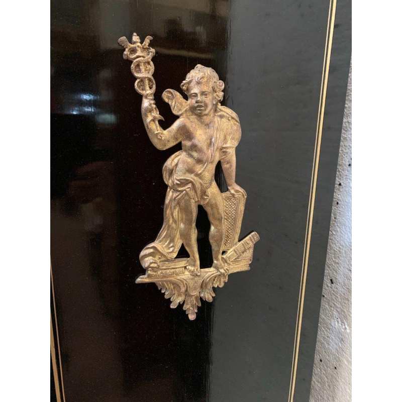 Vitrinekast voor Napoleon III in zwart hout en verguld brons – 19e eeuw